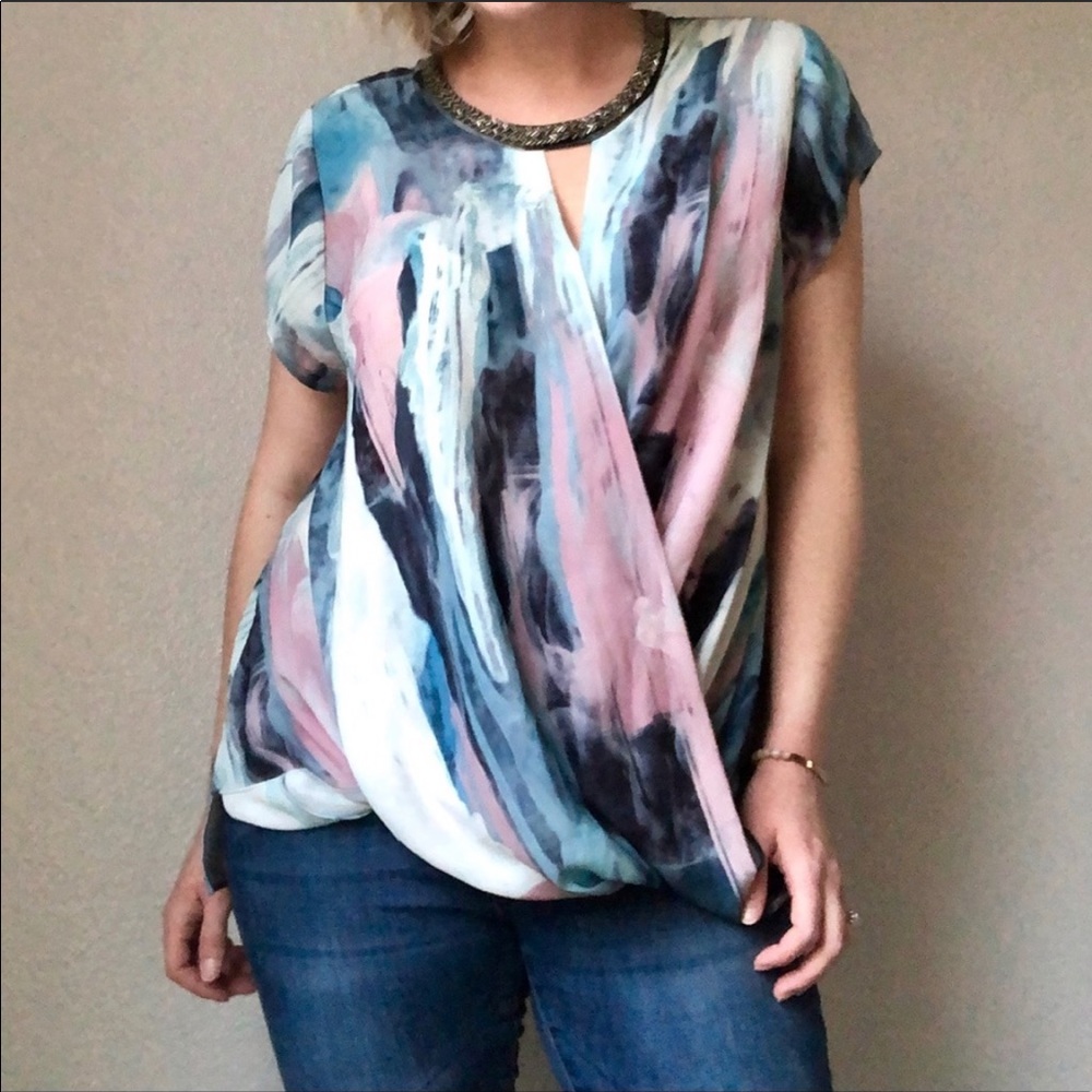 Pastel draping blouse